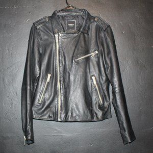 Extra Soft Sheep Leather MOTO Biker Jacket Size 14